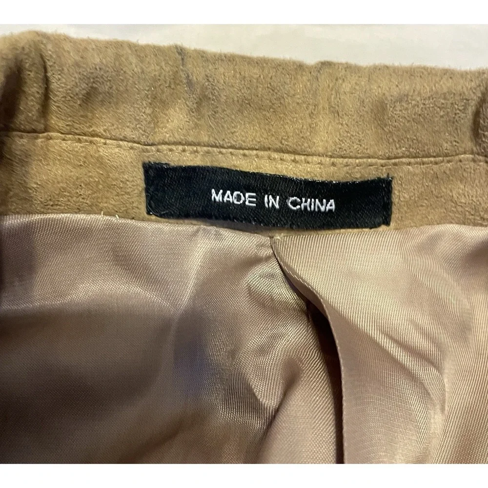 Chaps Suit Jacket‎ Faux Suede Mens 44R Sport Coat Blazer Tan